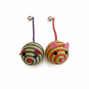Colorful Cat Ball Toy with Bell