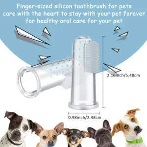 Transparent Finger Brush for Cats and Dogs